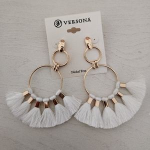 Versona Tassel hoop earings